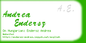andrea endersz business card